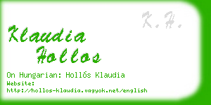 klaudia hollos business card