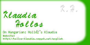 klaudia hollos business card